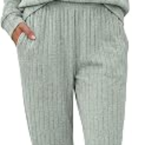 Ekouaer Womens Knit Pajamas Set