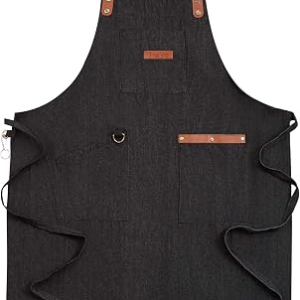 TIEVO Black Denim Apron