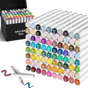 WELLOKB Alcohol Markers 80 Colors