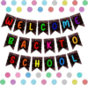 Hohomark 55 PCS Welcome Bulletin Board Classroom Decorations Confetti Pennants Welcome Back to School Banner for Classroom Teacher Supplies