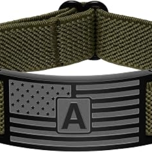 C-LEEN American Flag Initial Bracelet for Men