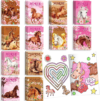 BenLouis 24 Pcs Floral Horse Mini Coloring Books for Kids Party Favors