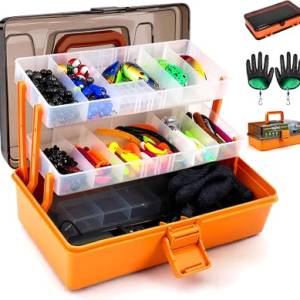Large 3-Layer Tackle Box with Tackle Included