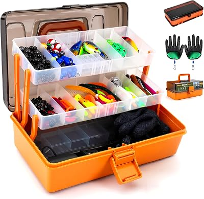 Large 3-Layer Tackle Box with Tackle Included