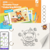 Caydo Coloring Book for Kids with APP Color Guide for Kids Ages 4-8