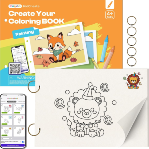 Caydo 80PCS 8×10 Inch Custom Coloring Pages for Kids with APP & Color Guide | Color Your Own Books | Acid-Free Blank Drawing Paper | 140 Patterns | Valentines Classroom Educational Activity