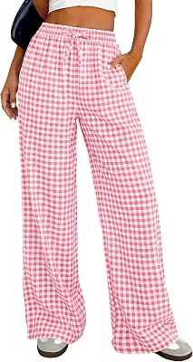 PRETTYGARDEN Women Gingham Pajama Pants