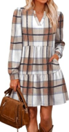 OFEEFAN Long Sleeve Dresses
