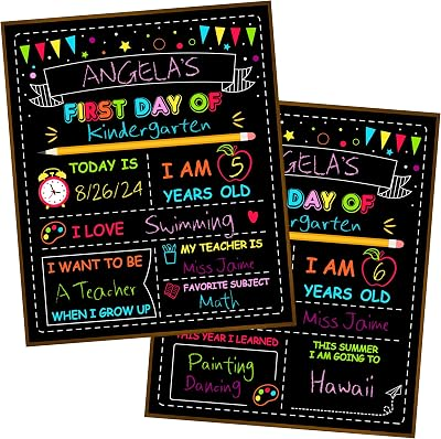 MELISHEER Double-Sided First Day of School Board