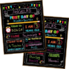 Double-Sided First Day of School Board, 12 × 10 Inches Back to School Sign | Reusable, Easy to Clean, Blank Board to Write, Color Painting Last Day of School Board First Day of School Kindergarten Pre-K