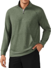 PINSPARK Men’s Quarter Zip Pullover Lightweight Long Sleeve Sweatshirts