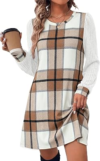 OFEEFAN Long Sleeve Tunic Dresses