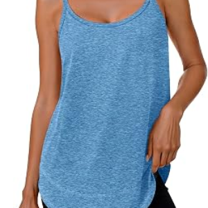 ANRABESS Workout Tank Tops for Women Spaghetti Strap Camisole Shirts