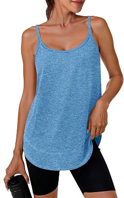 ANRABESS Workout Tank Tops for Women Spaghetti Strap Camisole Shirts