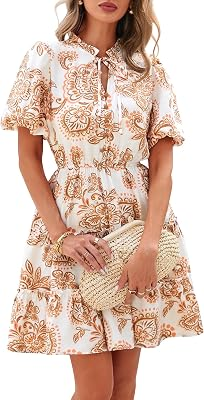 BTFBM Women Summer Floral Short Dresses