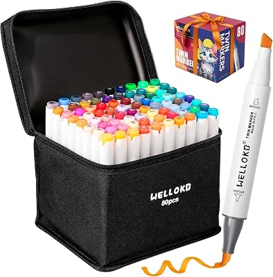 WELLOKB Alcohol Markers 80 Colors