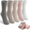 SISOSOCK 5 Pairs Fuzzy Cozy Comfy Socks