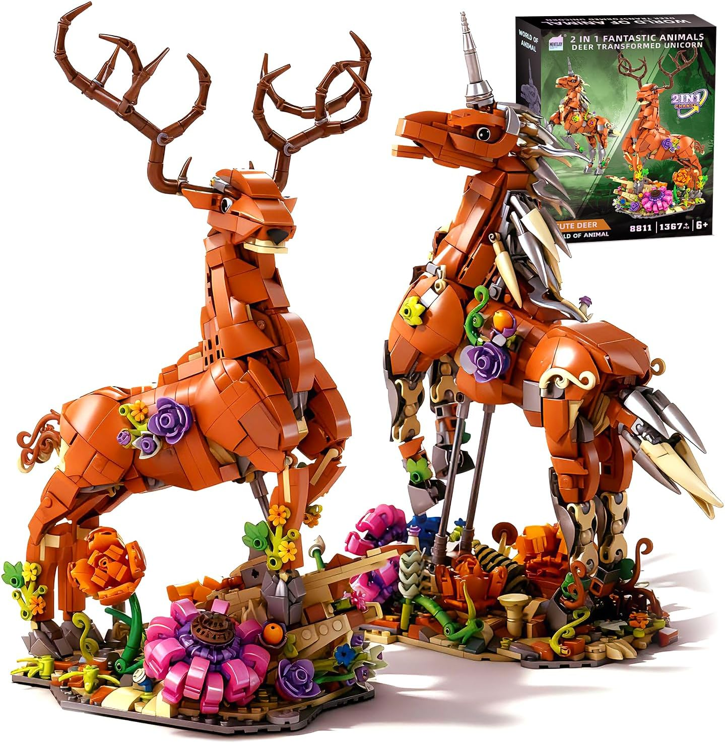 Creator 2-in-1 Magical Animal Unicorn & Deer Animals Toy Building Sets