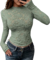 BTFBM Women Mesh Long Sleeve Tops