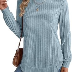 JUSTFASHIONNOW Womens Long Sleeve Tunic Tops