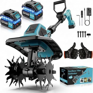 21V Cordless Tiller Cultivator