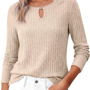 ANRABESS Womens Long Sleeve Shirts