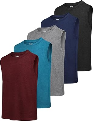 QWE 5 Pack Kids Tank Tops