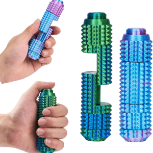 Little Ouchies Spiky Pain Stim Toy with Slider, Clicker, Spinner, Ratchet