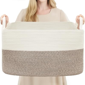 YOUDENOVA Woven Rope Laundry Hamper Basket