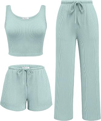 Ekouaer Womens Lounge Set--3 Pcs