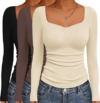 EKOUAER 3 Packs Womens Long Sleeve Tops