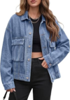 Trendy Queen Womens Oversized Jean Jacket