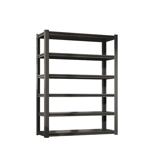 82" H 6 Tier Metal Shelves for Storage Garage Shelving 2400LBS Heavy Duty Storage Shelves Adjustable Garage Shelf Industrial Shelving Unit Storage Utility Rack,48" W*18" D*82" H,Black