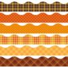 84 Ft Fall Harvest Bulletin Board Border Orange Plaid Trim for Thanksgiving
