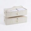85L Under Bed Storage Containers, Durable 960D Oxford Cloth, Beige 2-Pack