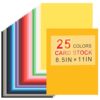 8.5" X 11" Colored Cardstock, 25 Colored Construction Paper