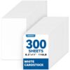 8.5"x11" White Card Stock Paper, 110lb Cardstock Printer Paper 300 Sheets