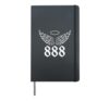 888 Angel Number, Wings & Halo-Spiritual Numerology Hardcover Journal, Black