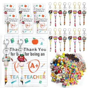 893 Pcs 24 Set Back to School Gift for Teachers Keychain Making Kit