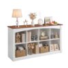 8 Cube Bookshelf 2 Tier Modern Bookcase with Legs, Freestanding Cabinet