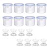 8 Pack Paint Containers with Lids and Stainless Steel Mixing Balls 600ml