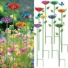 8 Pcs Bee Watering Station with 50 Glass Marbles