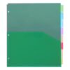 8pcs Binder Dividers with Tabs Plastic Multicolored 3 Hole Punched