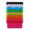 8pcs Desk Storage Basket Plastic Stackable for Office and Classroom