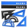 8pcs Geometry Ruler Set with Aluminum Alloy Tools