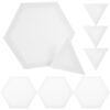 8pcs Hexagonal Canvas Boards for Artists and Students, White DIY