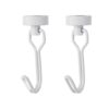 8Pcs Magnetic Hooks Heavy Duty Magnetic Swivel Hooks 360° Rotating No Drill Hangers for Refrigerator Grill Locker(White)