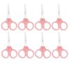 8pcs Multi-function Safety Scissors for Diy, Pink