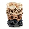 8pcs Premium Matte Silky Satin Scrunchies 4in Soft Elastic Ties(Mix Color)