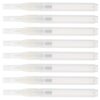 8pcs Refillable round Tip Acrylic Paint Marker Empty White Plastic Pen